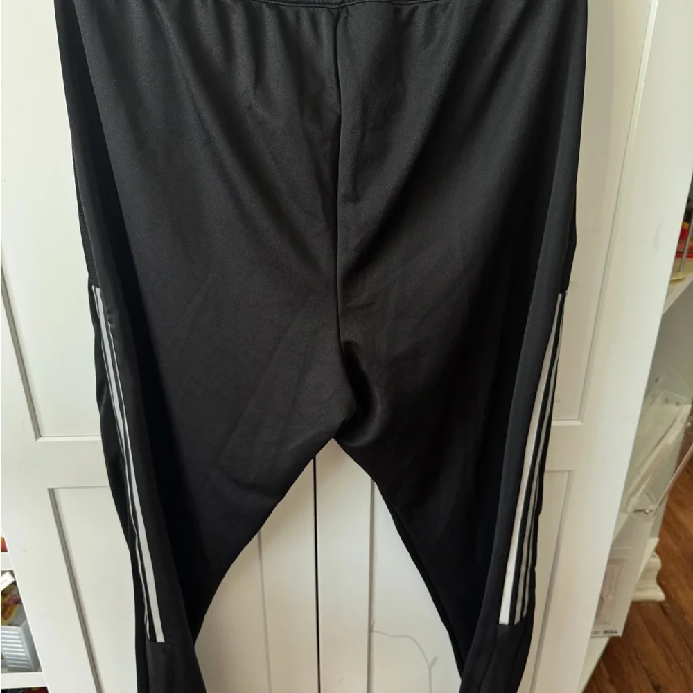 adidas Black Men’s Performance Joggers with White Logo